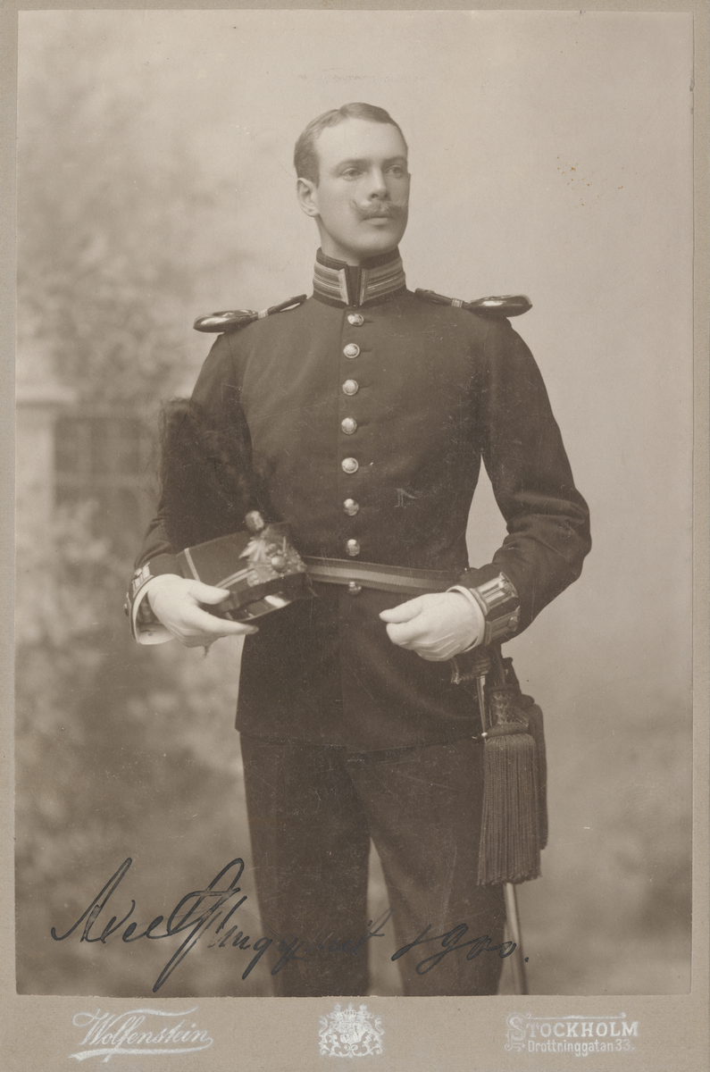 Porträtt av Axel Ljungquist, löjtnant vid Bohusläns regemente.
