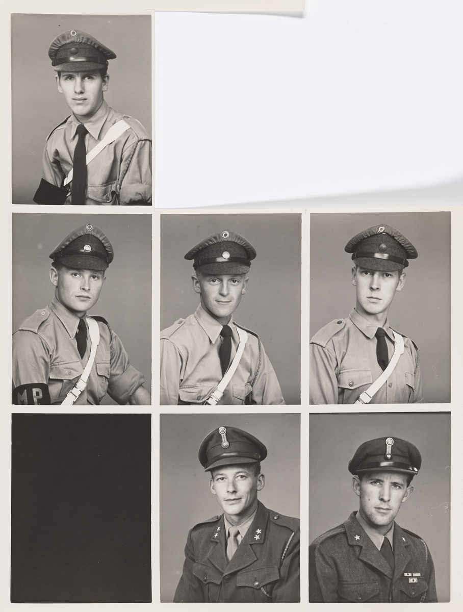 Polyfoto av seks soldater