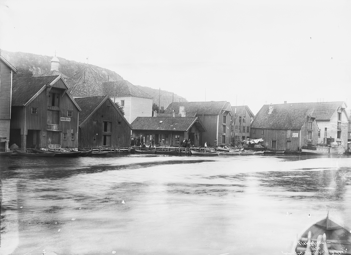 Prot: Flekkefjord - Bryggeparti 26. Juli 1902