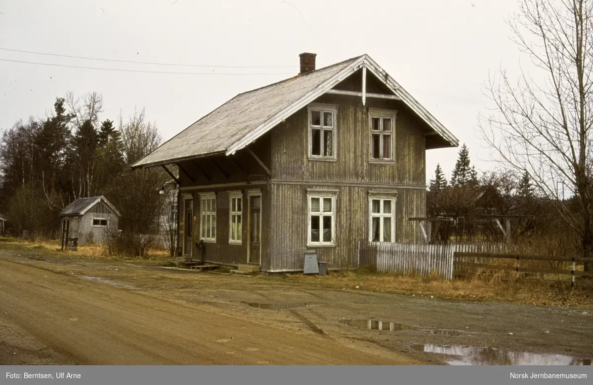 Aurskog stasjon på den nedlagte Aurskog-Hølandbanen