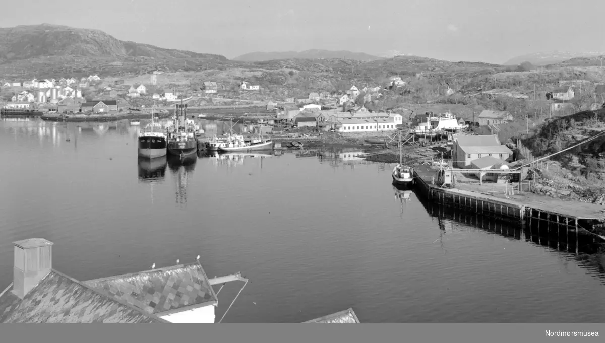 Foto fra skipsverftet Sterkoder Mekaniske Verksted på Dale i Kristiansund. Datering er trolig mellom 1960-1970. Fotograf er Nils Williams.