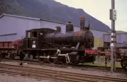 Utrangert damplokomotiv type 23a nr. 159 på Fagernes i Narvi