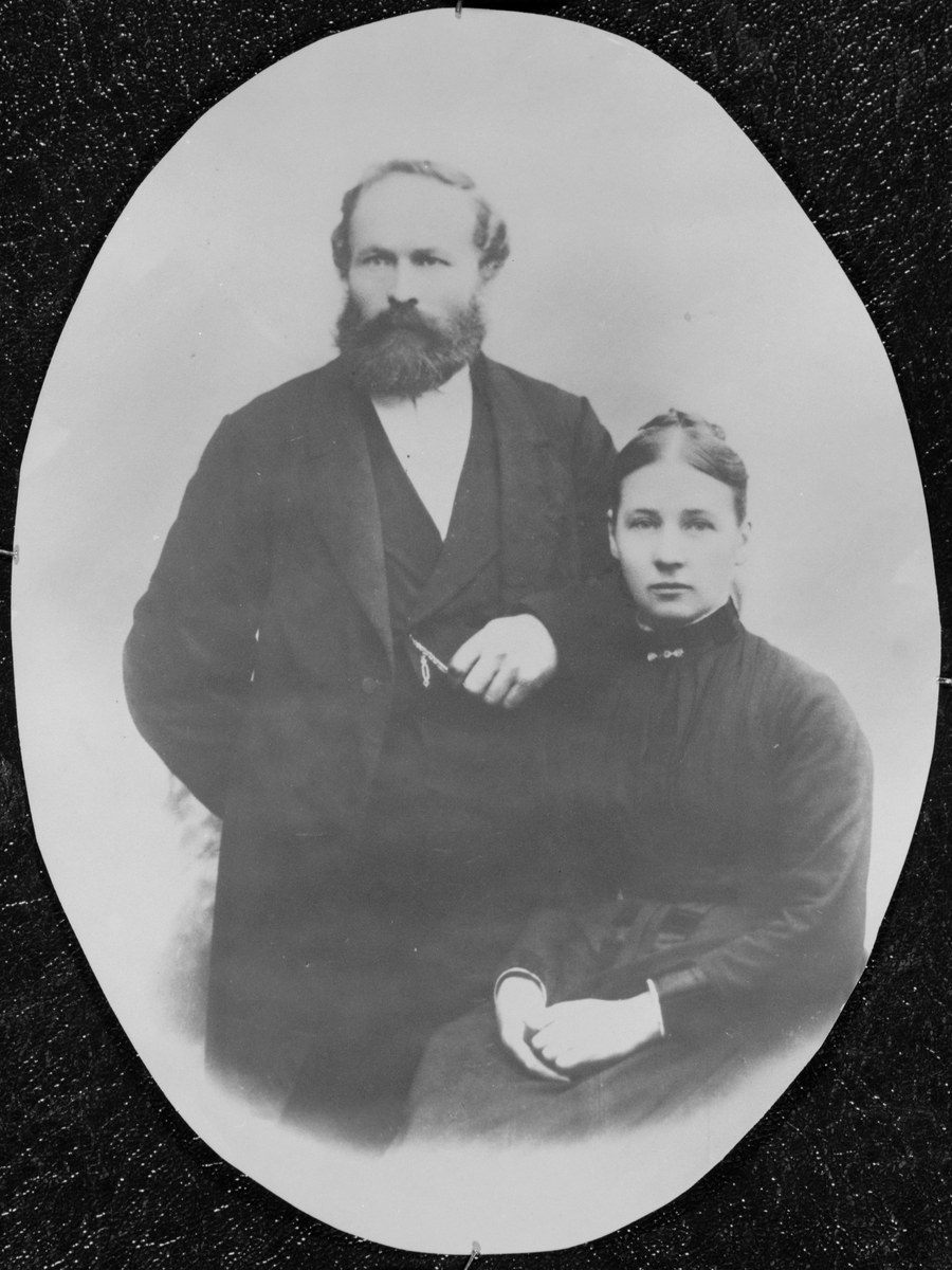 Ekteparet Edvard Britle Stensen Strøm og Johanne Charlotte Kaald