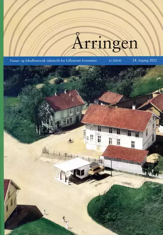Forsiden på lokalhistorisk tidsskrift for 2022. Forsidebildet viser gammelt  foto fra Fetsund sentrum.