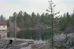 Dammen ved Klevfos, Ådalsbruk, Løten. Svartelva.