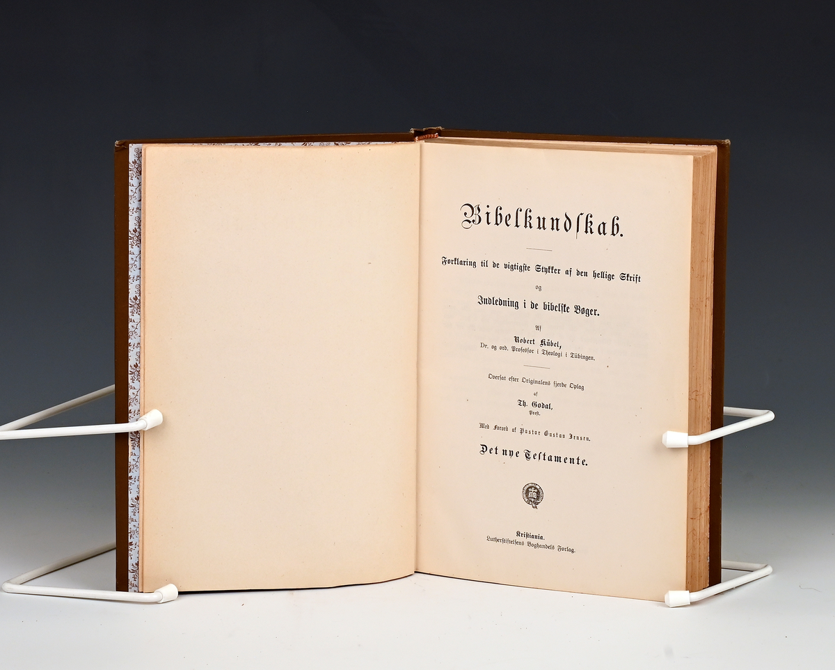 Kübel, R. Bibelkundskab Overs.... af Th. Godal. Det nye Testamente.1891