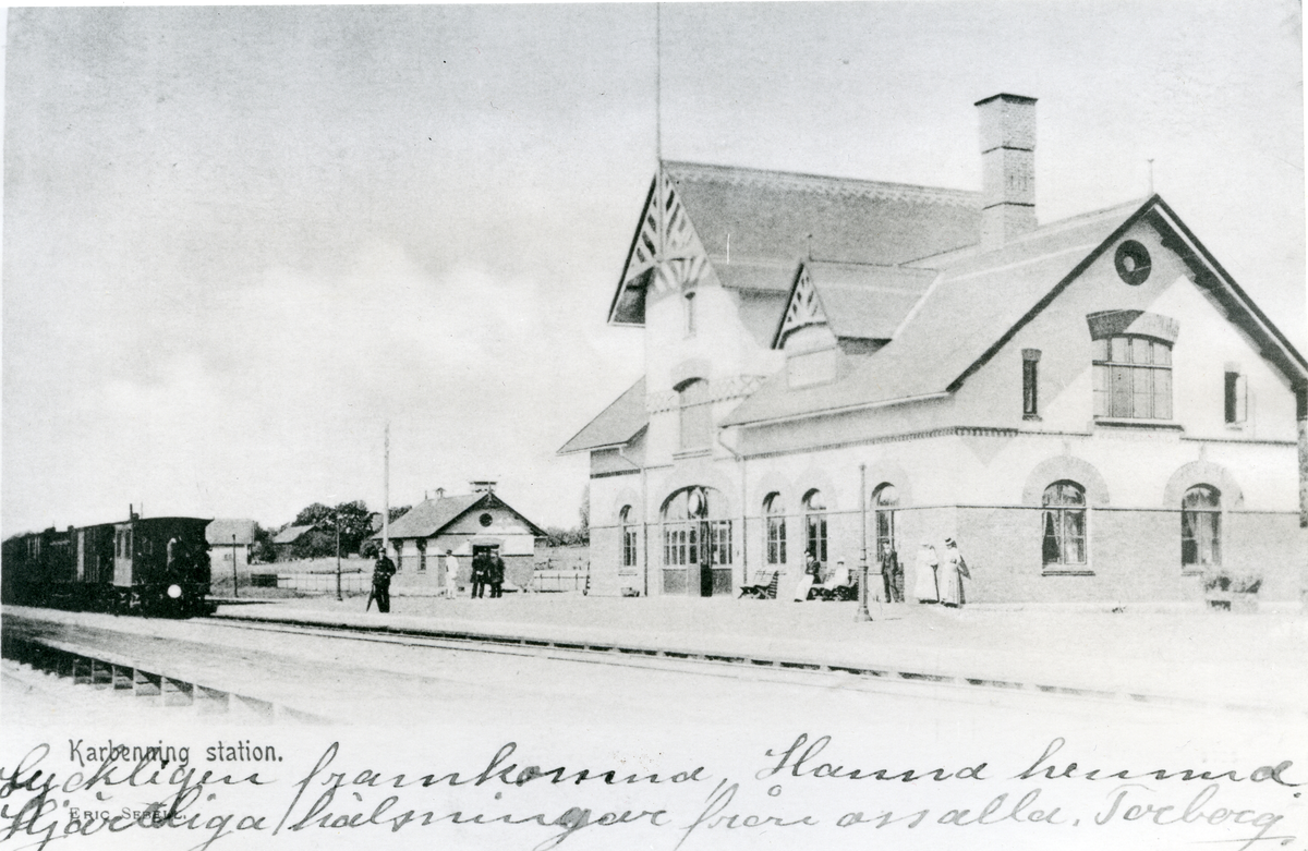 Karbenning sn.
Järnvägsstationen, 1906.