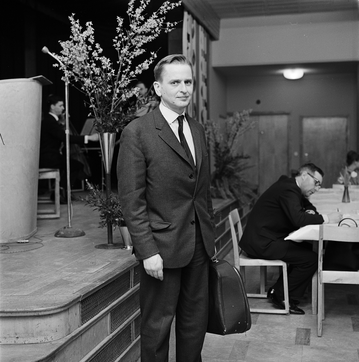 Statsrådet Olof Palme på årsmöte i arbetarekommunen, Uppsala 1964