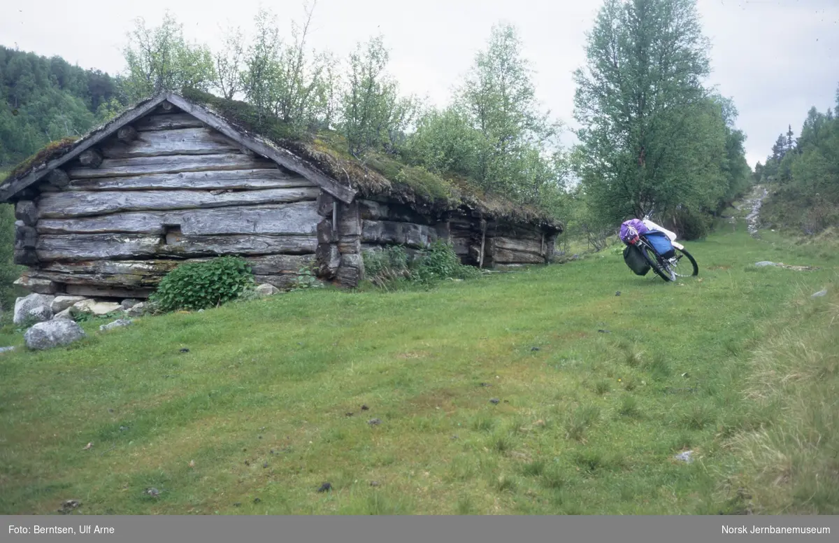 På sykkel på gammel kongevei ved den nedlagte Øysetra i Rennebu kommune