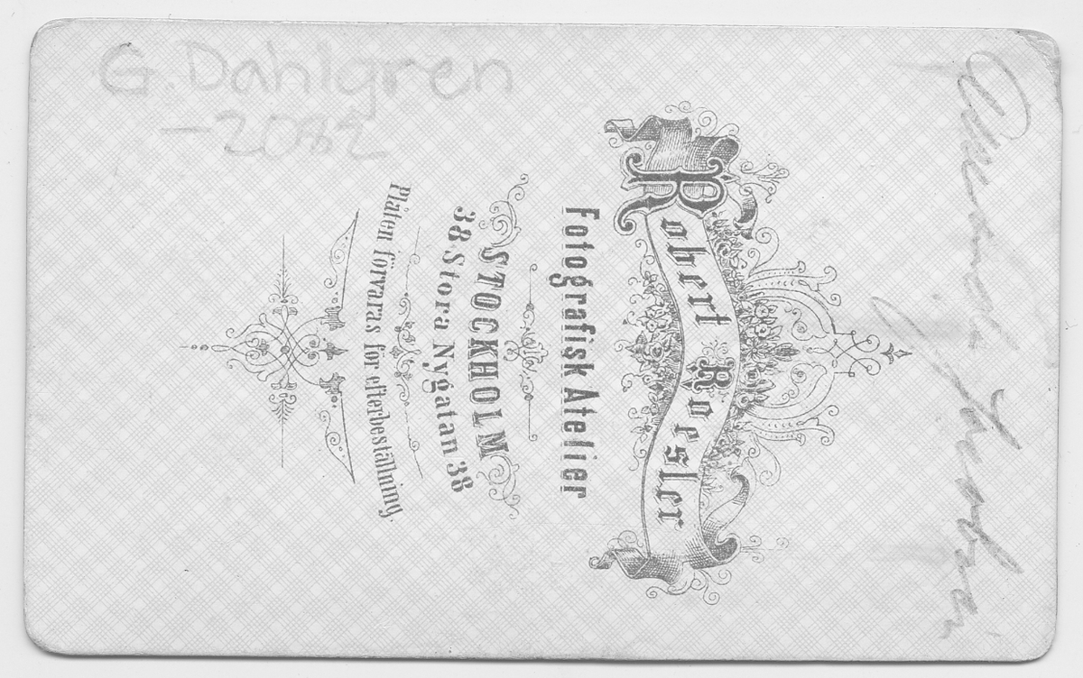 På kuvertet står följande information sammanställd vid museets första genomgång av materialet: A. Jacobsén