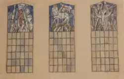 Glassmalerier til Nedre Eiker kirke [Tegning]