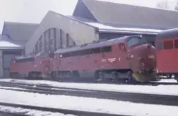 Diesellokomotivene Di 3 603 og Di 3 621 på Marienborg ved Tr