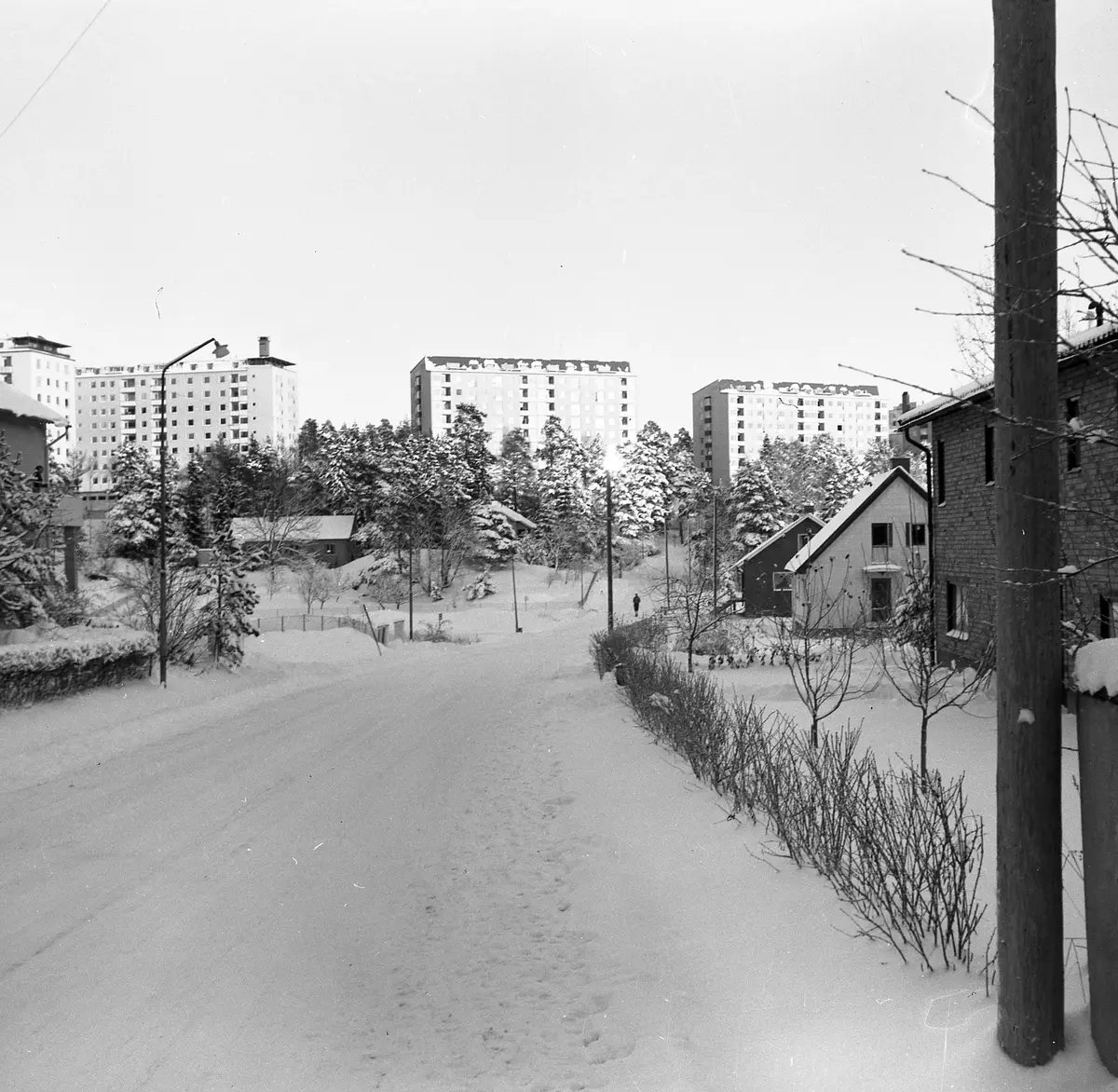Flottiljvägen mot Eskadervägen tidigt 1960-tal