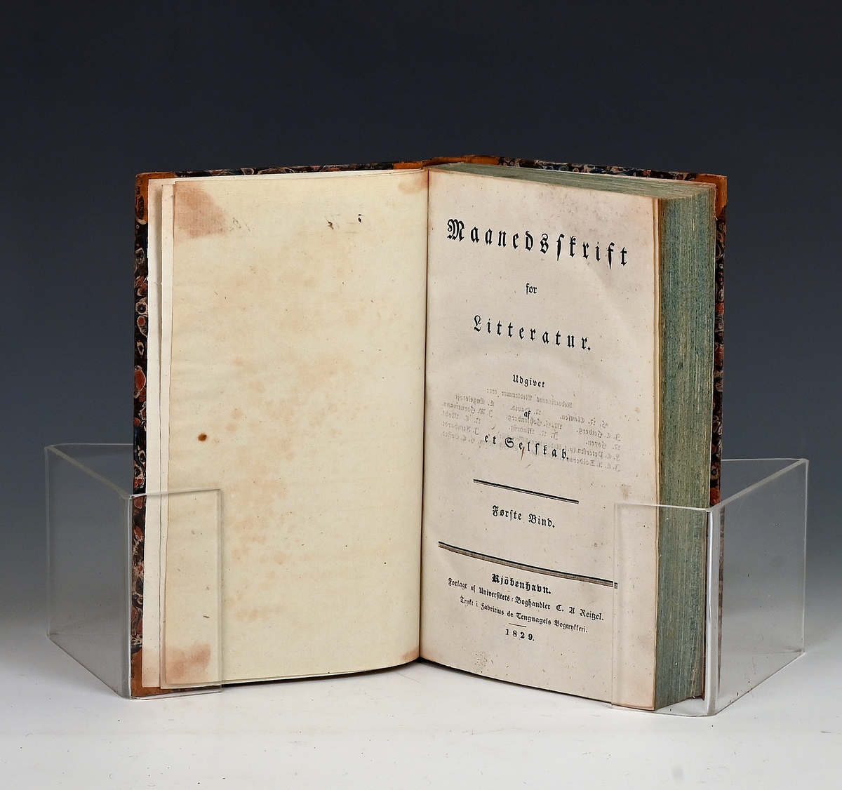 Maanedsskrift for litteratur. Første bind. Kbhv. 1829.