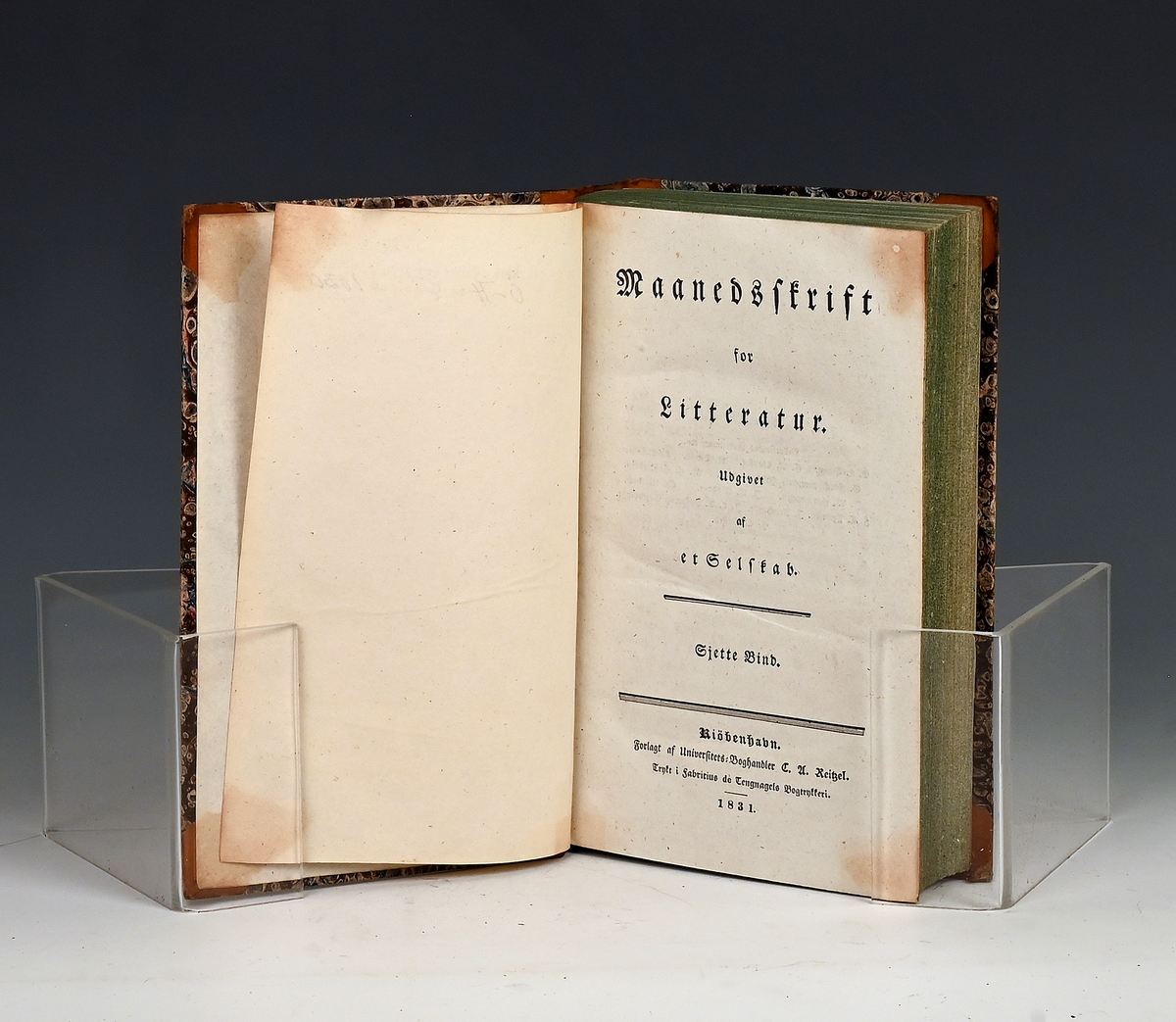 Maanedsskrift for litteratur. Sjette bind. Kbhv. 1831.