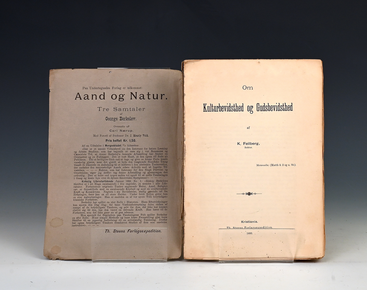 Feilberg, k. Om Kulturbevidsthed og Gudsbevidsthed. Kr.a. 1893.