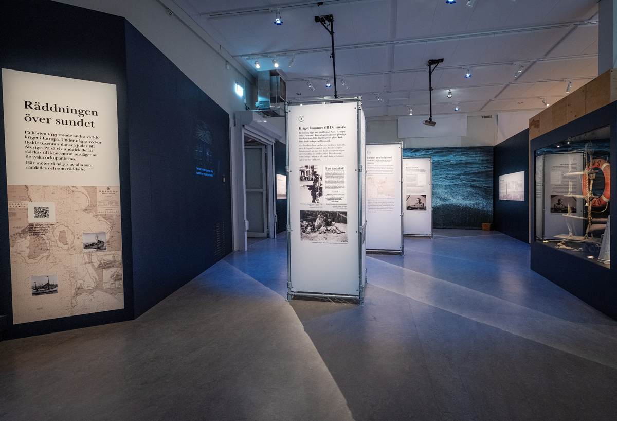 Utställning, museiaktivitet "Räddningen över sundet" på Sjöhistoriska museet.