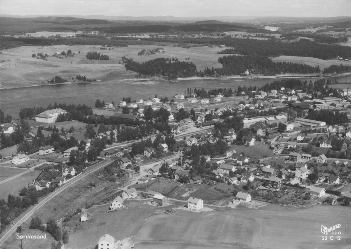 Flyfoto fra Sørumsand.