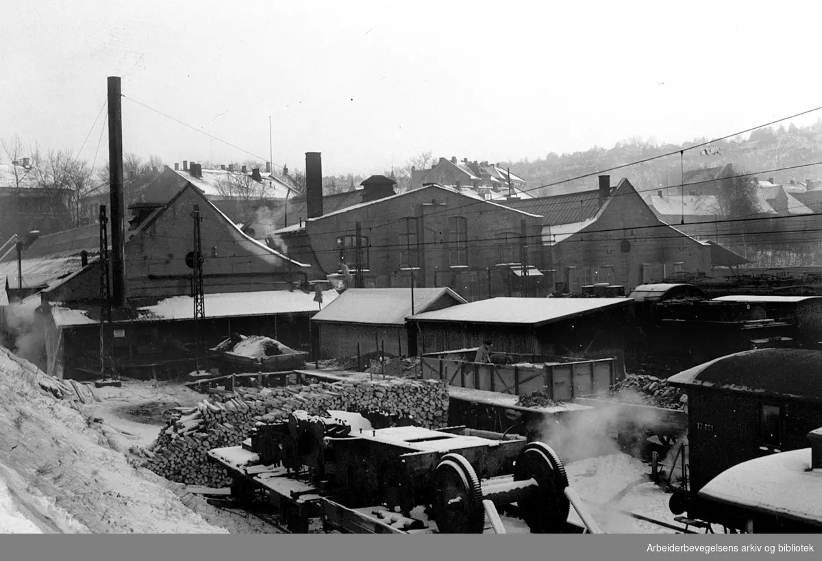 Jernbaneverkstedet i Oslogate,.januar 1946