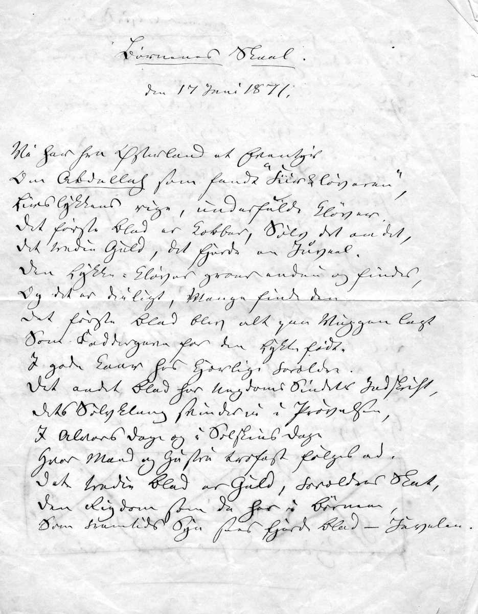 H. C. Andersen dedikasjoner og håndskrifter