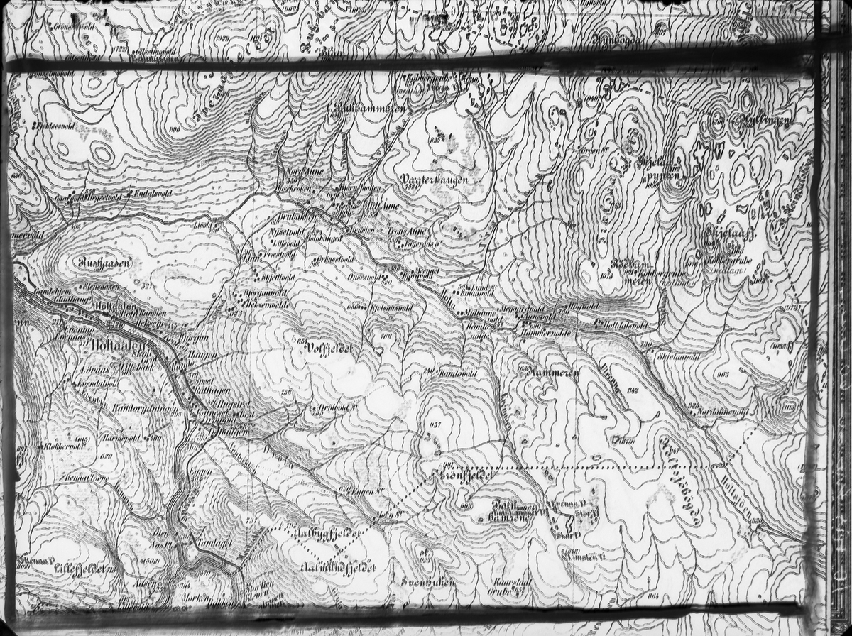 Topografisk kart over Holtålen