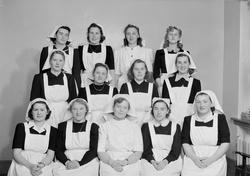 Elever ved Trondheims kommunale husstellkurs