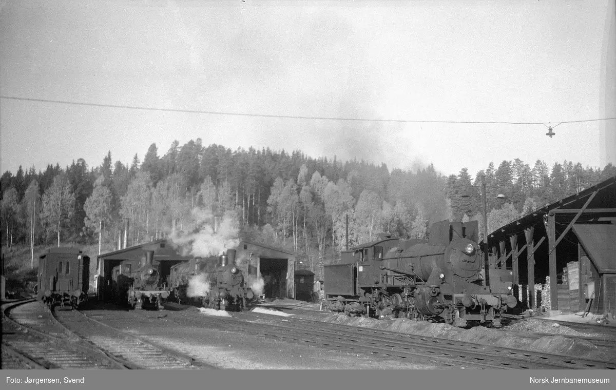 Damplokomotiver på Hønefoss stasjon