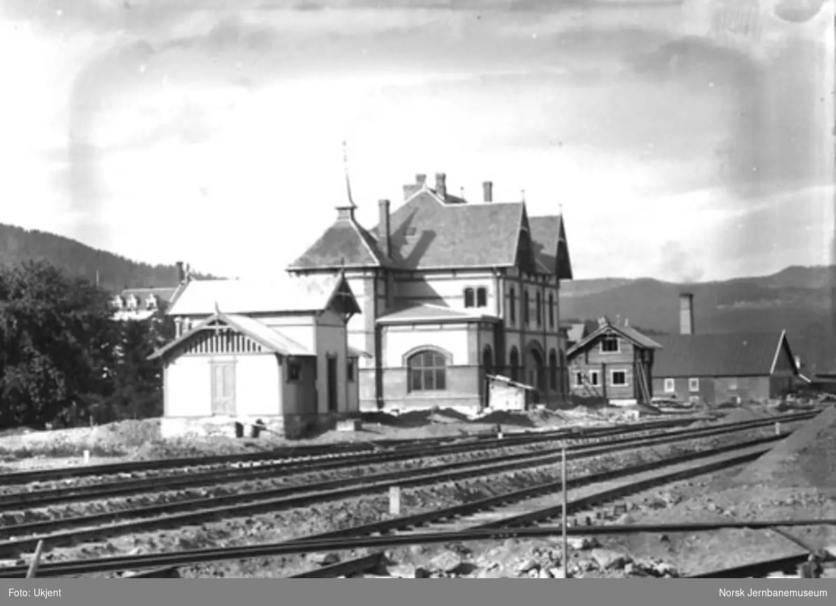 Gjøvik stasjon under bygging