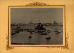 Postkort, nyttårhilsen. Motiv fra Helsingfors. Domkirken til