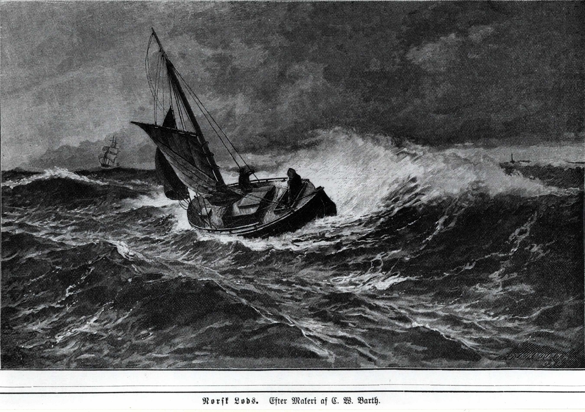 "Norsk Lods". Etter maleri av D. W. Barth.