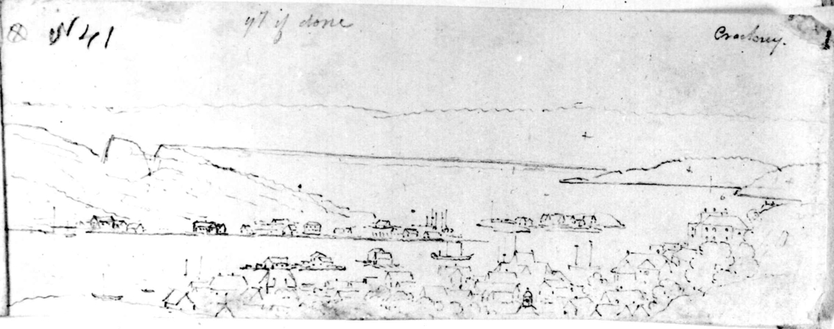 Kragerø
Fra skissealbum av John W. Edy, "Drawings Norway 1800".