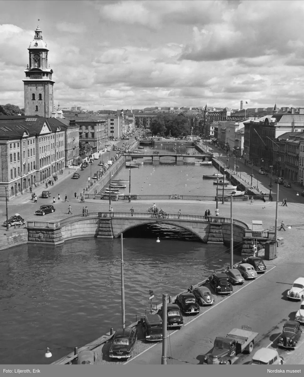 Göteborg. Vy över Stora hamnkanalen, 1952.