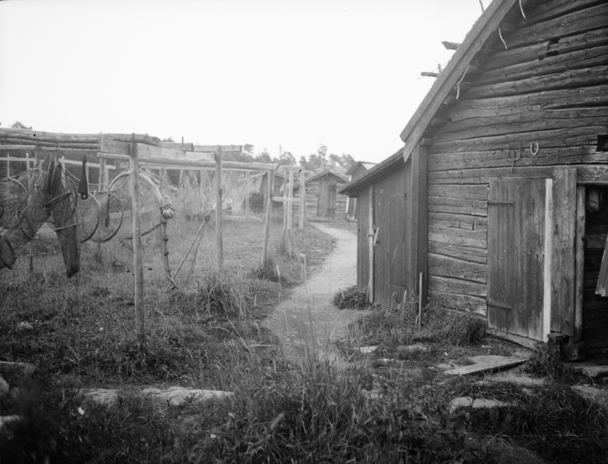 Fiskeläge, Grisslehamn, Väddö socken, Uppland 1937