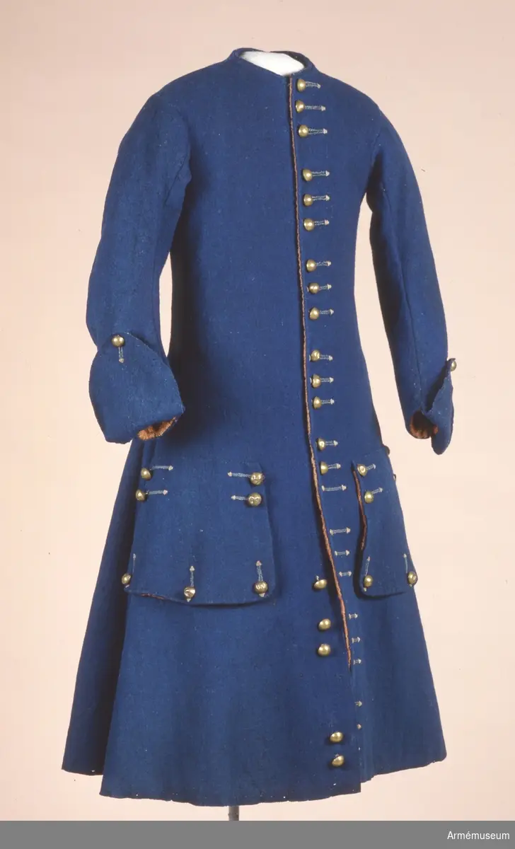 Grupp C I.
Uniformsrock, justaucorps, sannolikt 1680-tal, Frankrike.