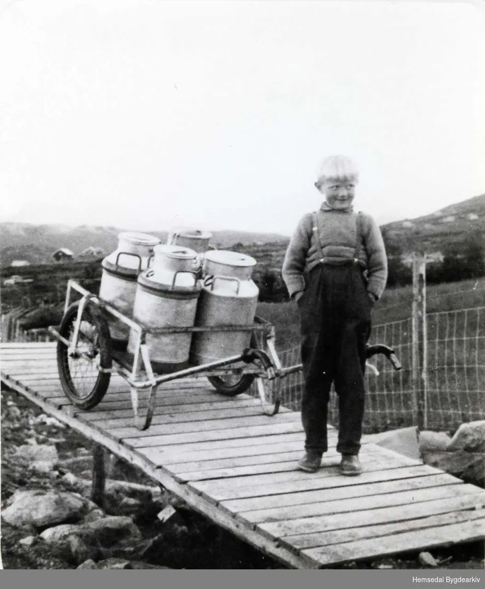 Aslak Jordheim på Nyset på Jordheimstølane ved Skogshorn i Hemsedal i 1963