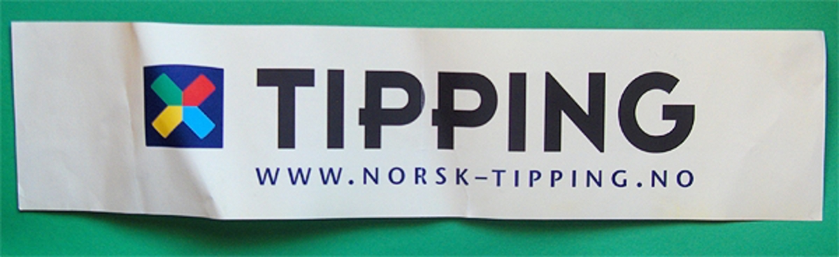 Plakat fra Norsk Tipping, samlet inn til åpningen av Fotballmuseet avd. Fredrikstad i august 2007 fra Mix-kiosken ved Frydenberg.