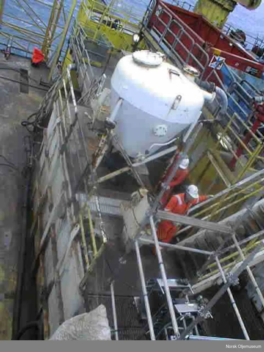 Mud container silo (tank 6), looking west