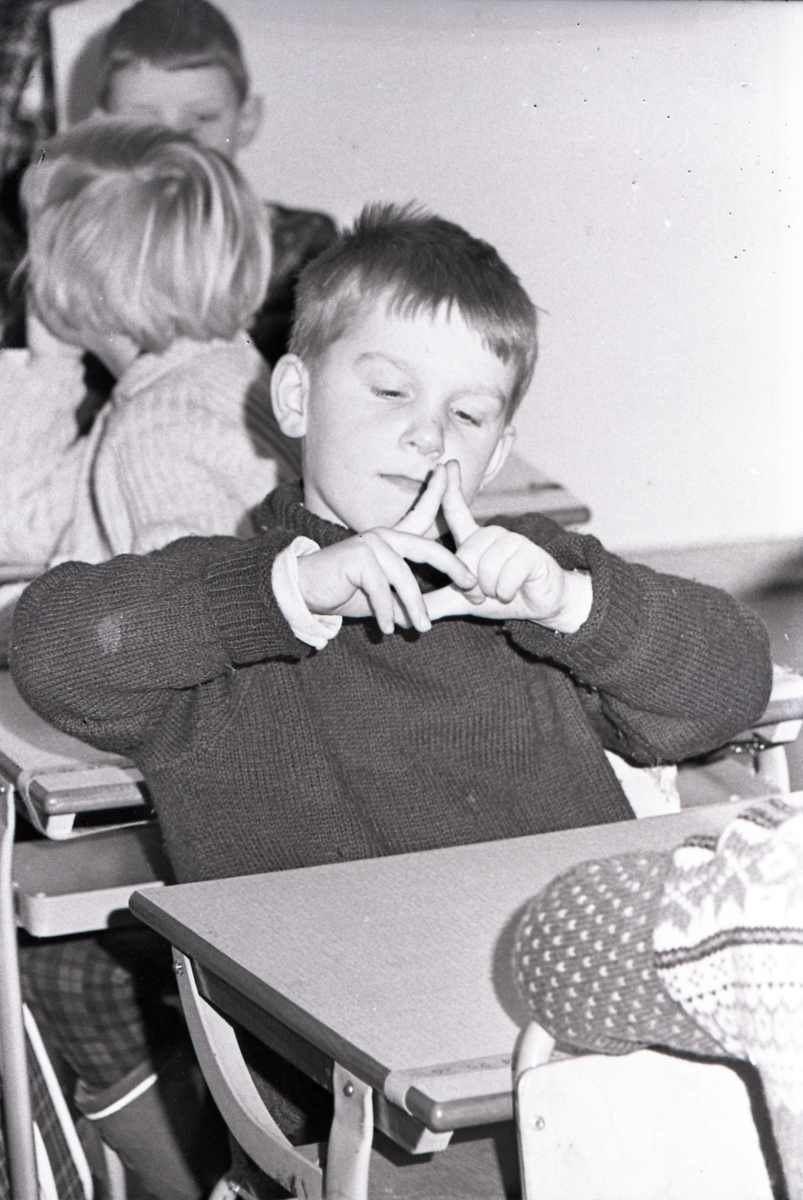 Moro med mattematkk-undervisningen i Haugesundsskolene, 1970.