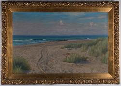 Jærstrand [Olje på lerret]