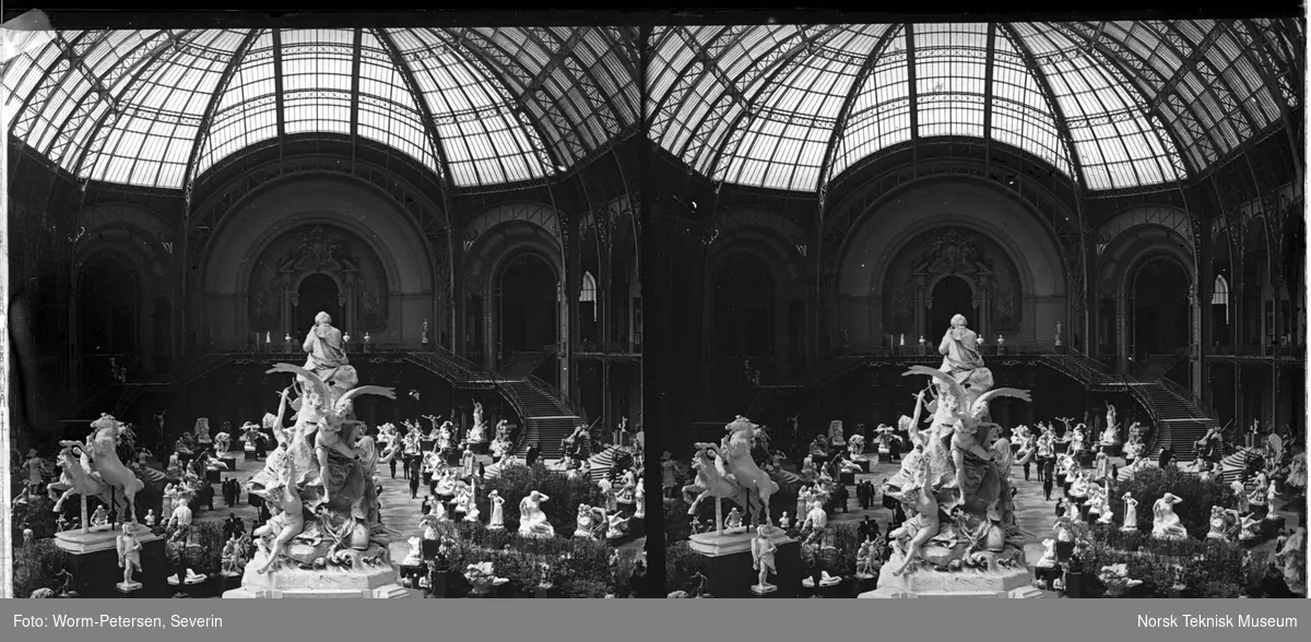 Verdensutstillingen i Paris 1900. Skulptursamlingen. Stereoskopi