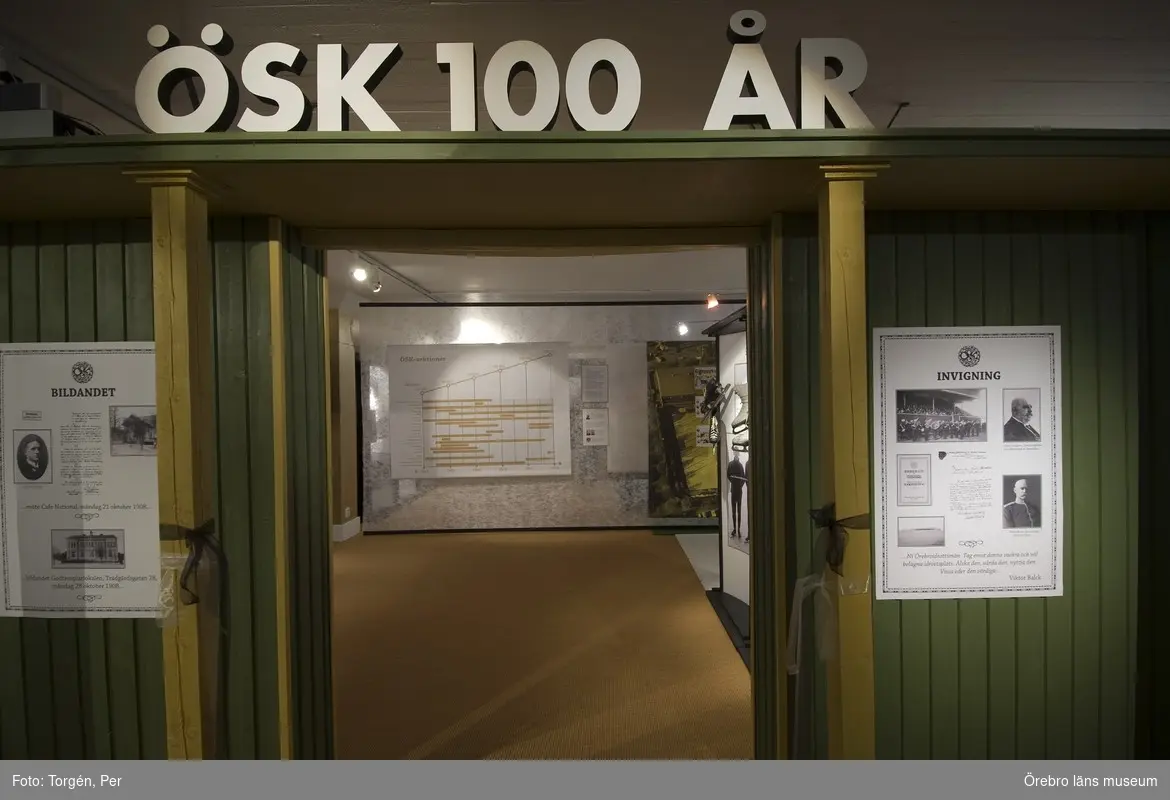 ÖSK 100 år, jubileumsutställning på Idrottshistoriska museet.