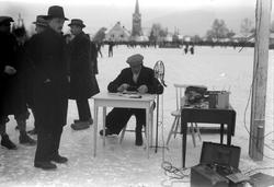 NM skøyter Lillehammer 1929. Radiooverføring.