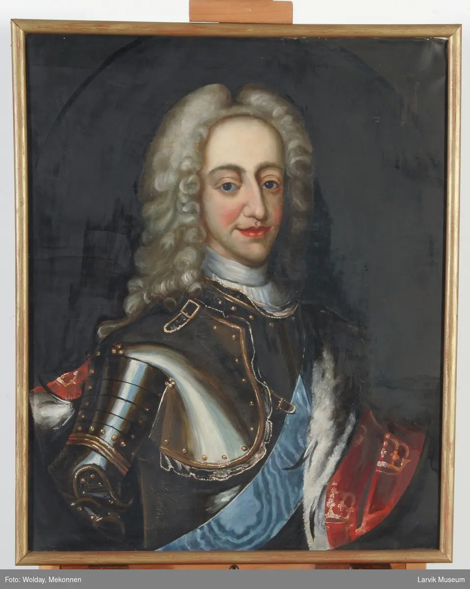 Portrett Christian VI i rustning