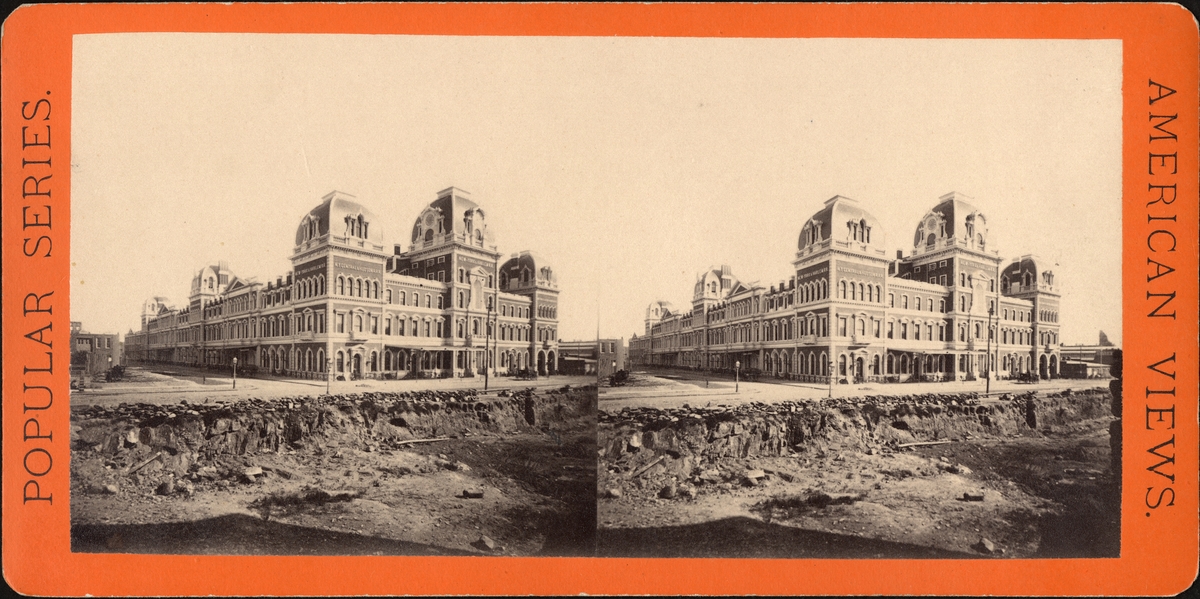 Stereobild av Grand Central Depot, 42d st. och 4h avenue, New York.