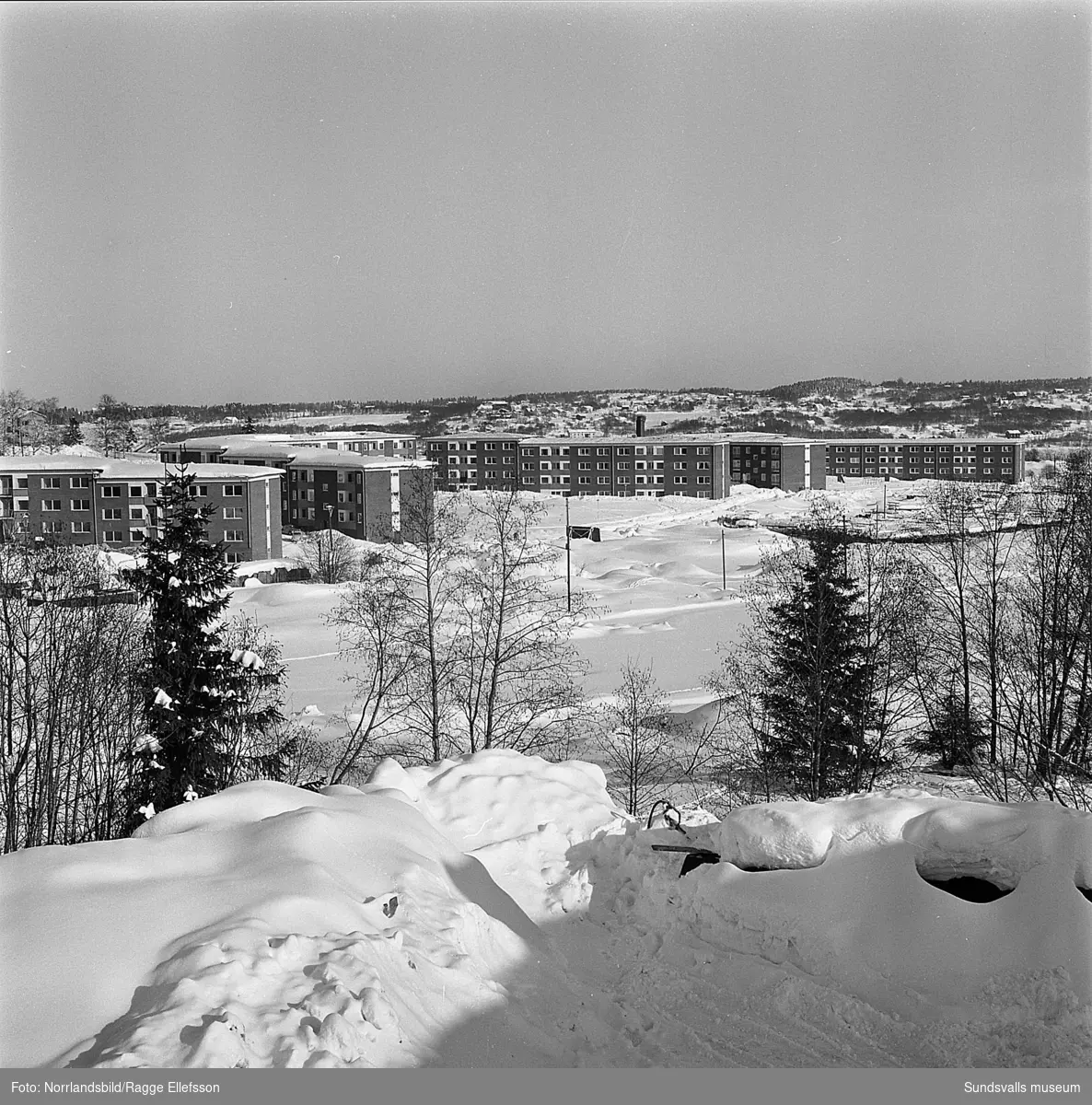 Översiktsbilder av bostadsområdet vid Johannedalsvägen i Finsta, Sundsbruk.