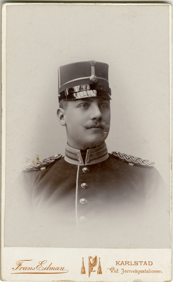 Porträtt av Bror Axel Harald Billman, officer vid Jämtlands fältjägarregemente I 23.