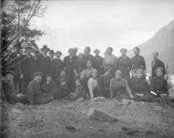 Fotosamling etter Hans Tveito. "Gruppebilde av folk fra Lård