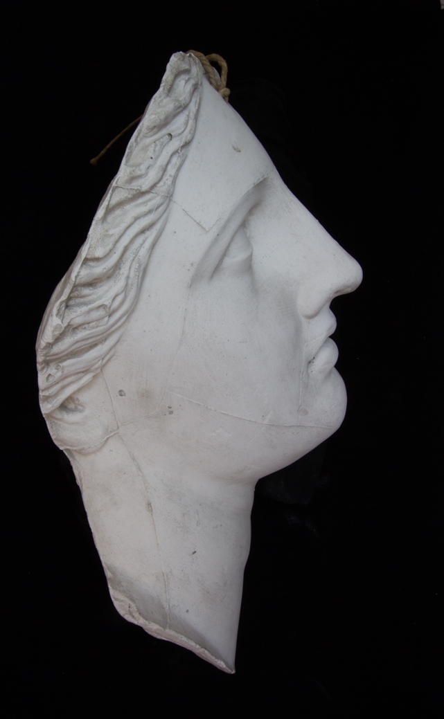 Studiemodell av Niobe, del med huvud och hals.