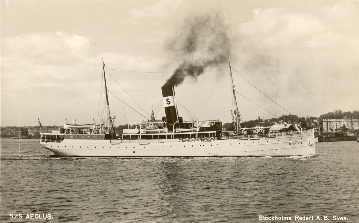 s/s Aeolus. Stockholms Rederi A.B. Svea. - Kalmar läns museum ...