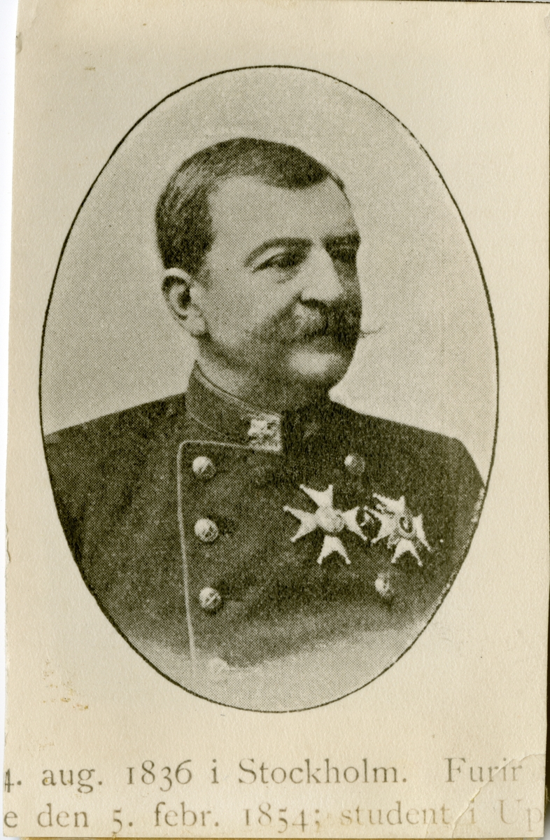 Porträtt av Carl Bror Munck, överstelöjtnant vid Hälsinge regemente I 14.